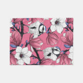 Lente in roze fleece deken (Voorkant (Horizontaal))