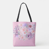 Lente in roze & lila bloei tote bag (Achterkant)
