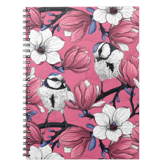 Lente in roze notitieboek (Voorkant)