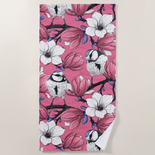 Lente in roze strandlaken (Voorkant)