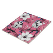 Lente in roze tegeltje (Zijkant)