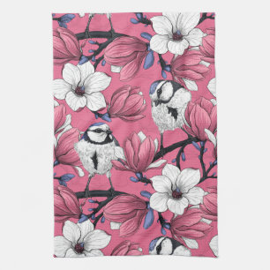 Lente in roze theedoek