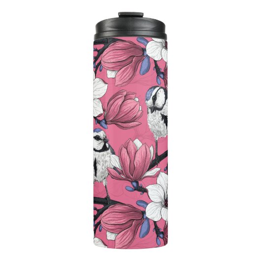 Lente in roze thermosbeker (Voorkant)