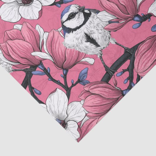 Lente in roze tissuepapier (Detail)