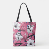 Lente in roze tote bag (Achterkant)