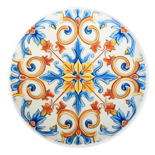 Lente in Sardinië Keramische Knop (Voorkant)