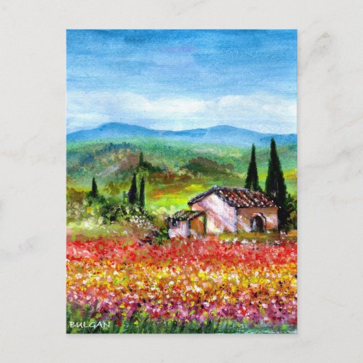 LENTE IN TUSCANIE BRIEFKAART (Voorkant)