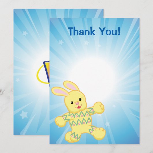 Lente in Webkinz! Bedankkaart (Voorkant / Achterkant)