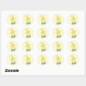 Lente in Webkinz! Ronde Sticker (Vel)