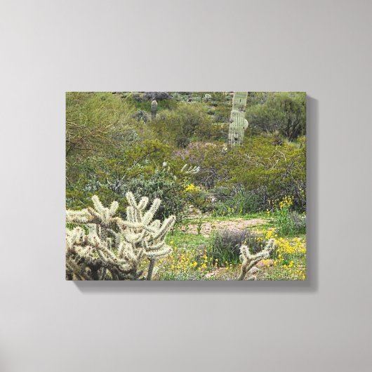Lente in woestijnfoto canvas afdruk (Voorkant)