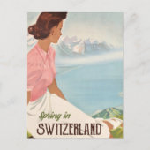 Lente in Zwitserland Briefkaart (Voorkant)