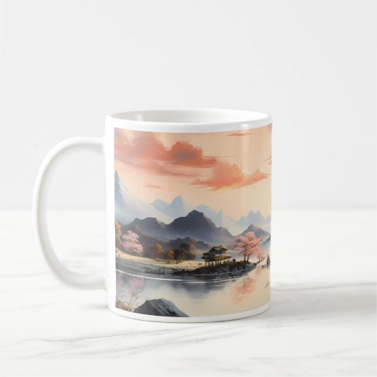 Lente-inkt Schildering Koffiemok (Links)