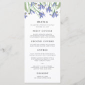 lente-iris | Waterverf Bloemen Wedding Menu Kaart (Voorkant)