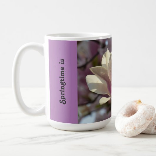 Lente is een houding ten opzichte van het leven -  koffiemok (Met donut)