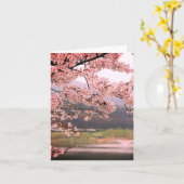 Lente is hier Blossom Kaart (Gele Bloem)
