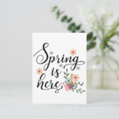 lente is hier briefkaart (Staand voorkant)