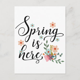 lente is hier briefkaart