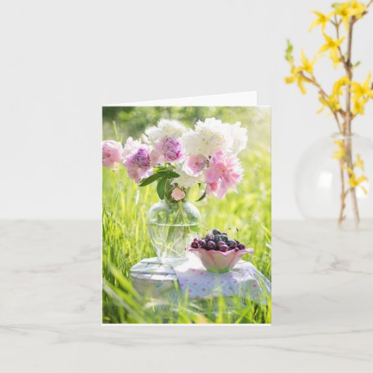 Lente is hier kaart (Gele Bloem)