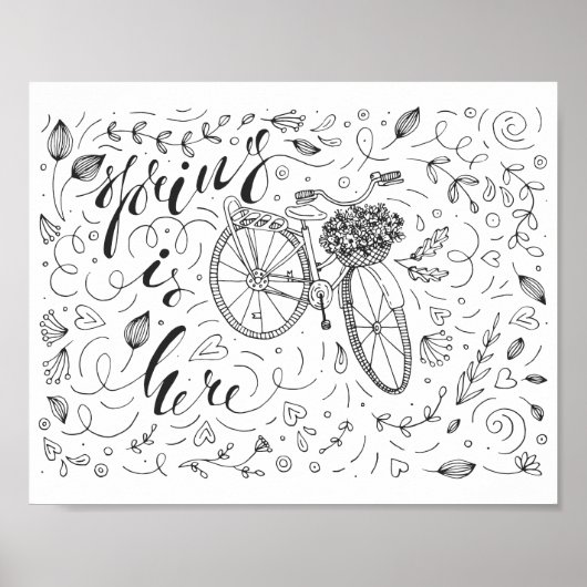 Lente is hier poster (Voorkant)