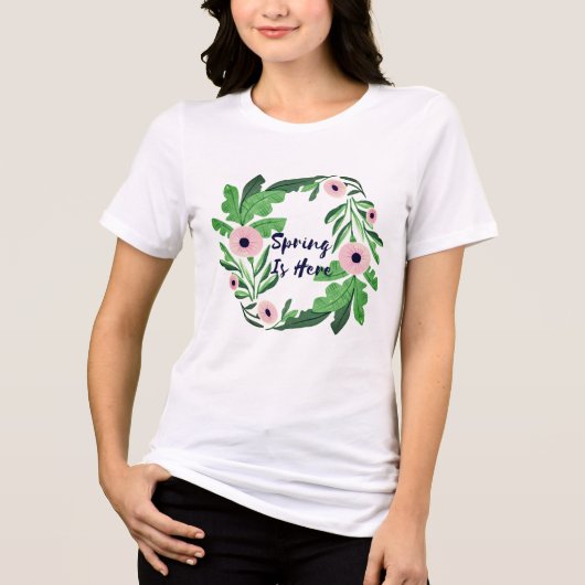 Lente Is Hier Tri-Blend Shirt (Voorkant)