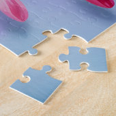 "Lente is hier" Tulpboeket Illustratie Legpuzzel (Zijkant)