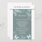 Lente kaart met Blauwe Vlinder 8,9x15 cm (Voorkant / Achterkant)