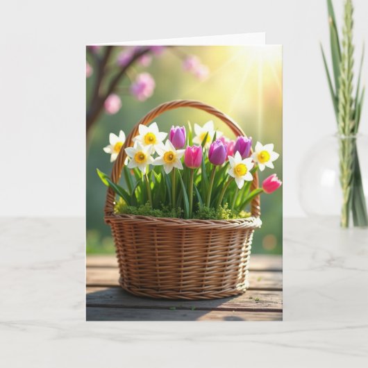 Lente kaart met zoete bloemen (Voorkant)