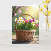 Lente kaart met zoete bloemen (Gele Bloem)