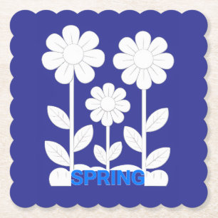 Lente kartonnen onderzetters
