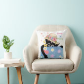 Lente kat dromen kussen (Stoel)