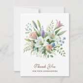 Lente Katholieke Bloemen Condoleance Sympathie Bedankkaart (Voorkant)