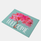 Lente kerry blossom thema welkom mat (Schuin)