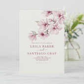 Lente Kersenbloesem De Trouw Uitnodiging (Staand voorkant)