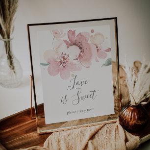 Lente Kersenbloesem Liefde Is Zoete Trouwkaart Poster