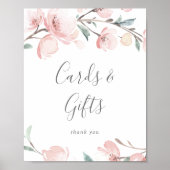 Lente Kersenbloesembokaarten en -geschenken Bordje Poster (Voorkant)