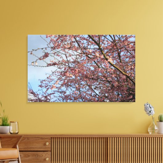 Lente kersenboom bloeien canvas afdruk (Insitu (Woonkamer))