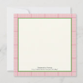 Lente kinderen verjaardagsfeest roze grens kaart (Achterkant)