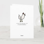 Lente kip 60e geboortedag kaart (Achterkant)