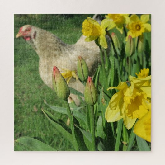 lente,kip, dier, kuiken, vogel, boerderij, schatti legpuzzel (Verticaal)