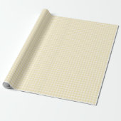 Lente Klassieke Gingham | Botercreme Cadeaupapier (Uitgerold)