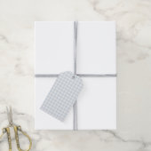 Lente Klassieke Gingham | Poederblauw Cadeaulabel (Met Touw)