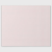 Lente Klassieke Gingham | Zachte Blos Cadeaupapier (Vlak)