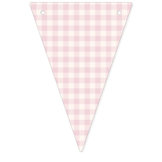 Lente Klassieke Gingham | Zachte Blos Vlaggetjes (Eerste vlag)