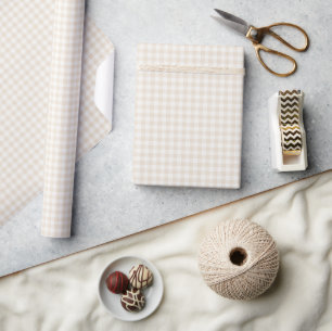 Lente Klassieke Gingham Zachte Linnen Cadeaupapier
