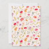 Lente Kleine wilde bloem bloemige baby shower Kaart (Achterkant)