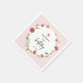 Lente Kleine Wilde Bloem Meisje 1e Verjaardagsfees Servet (Hoek)