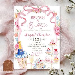 Lente Kleurrijk Bloemig Victoriaans Brunch en Mous Kaart