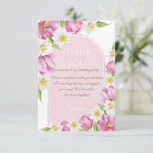 Lente Kleurrijke Bloem Kinderen Verjaardag Bedankkaart (Staand voorkant)