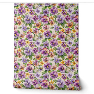 Lente kleurrijke viooltjes bloemen paarse bloemen behang