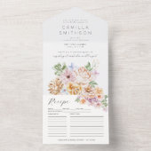 Lente kleurrijke vloeren Blush Garden Vrijgezellen All In One Uitnodiging (Binnen)